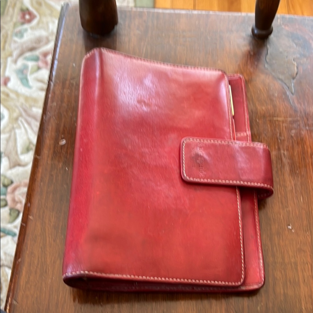 Red Leather Planner